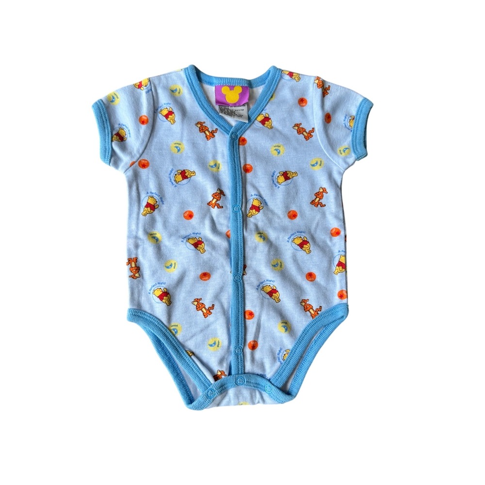 Y2K Disney Winne The Pooh Tigger Bodysuit‎ Baby 6-9 Months Star Moon Celestial